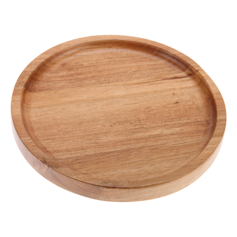 Vague Round Acacia Wooden Tray