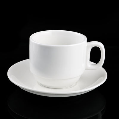 Porceletta Ivory Porcelain Coffee Cup & Saucer