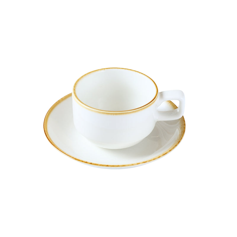 Porceletta Ivory Mocha Tea Cup & Saucer 200 ml