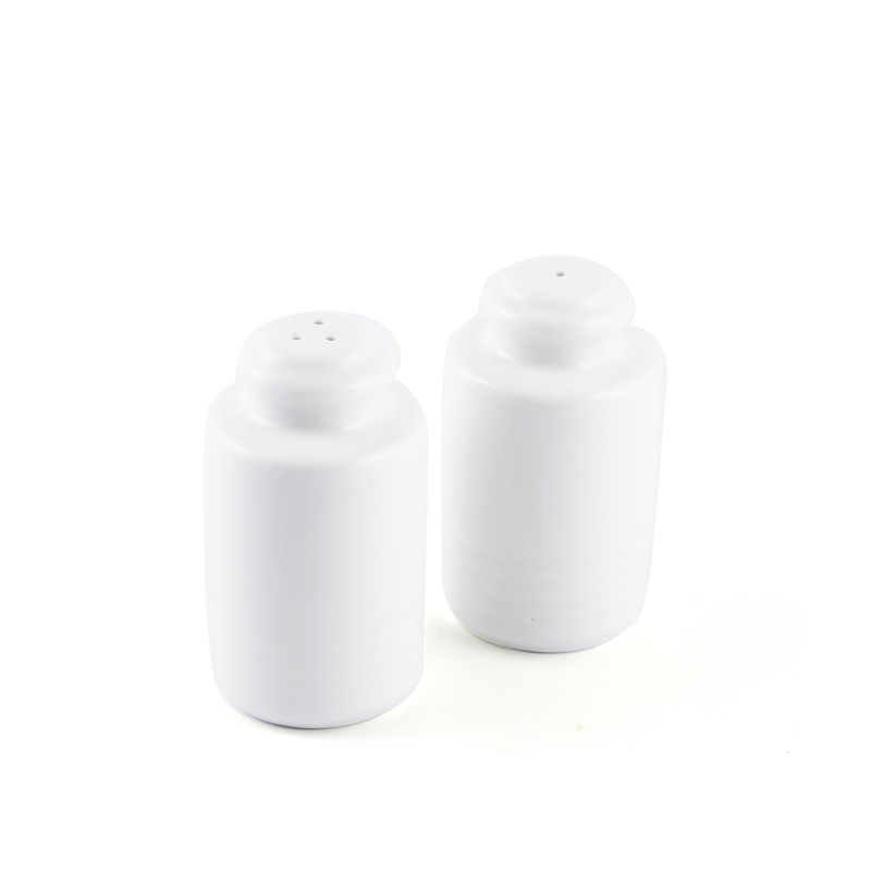 Porceletta Ivory Porcelain Cylindrical Salt & Pepper Set