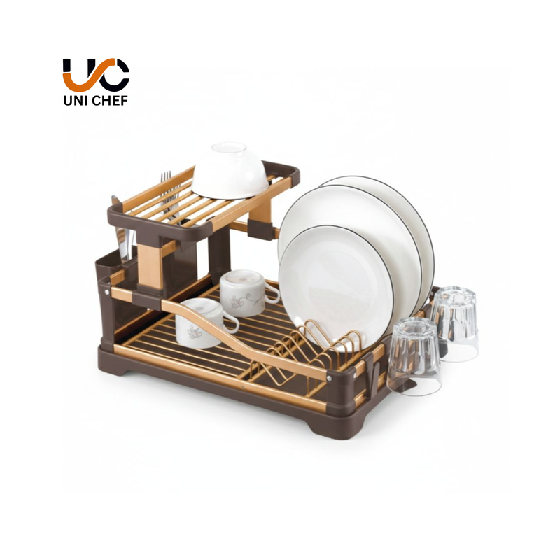 UNI CHEF Aluminium Dish Rack | 2 Tier – Dukkan Khalil