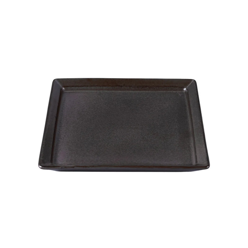 صحن بورسلان مربع راستك أسود من Porceletta 