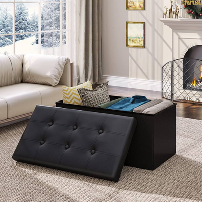 Foldable Leather Storage Box