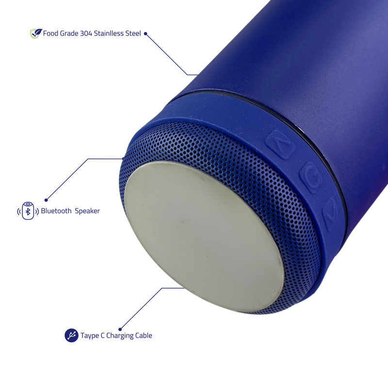 Novel Smart Tumbler 1.18L with Bluetooth Speaker | Blue