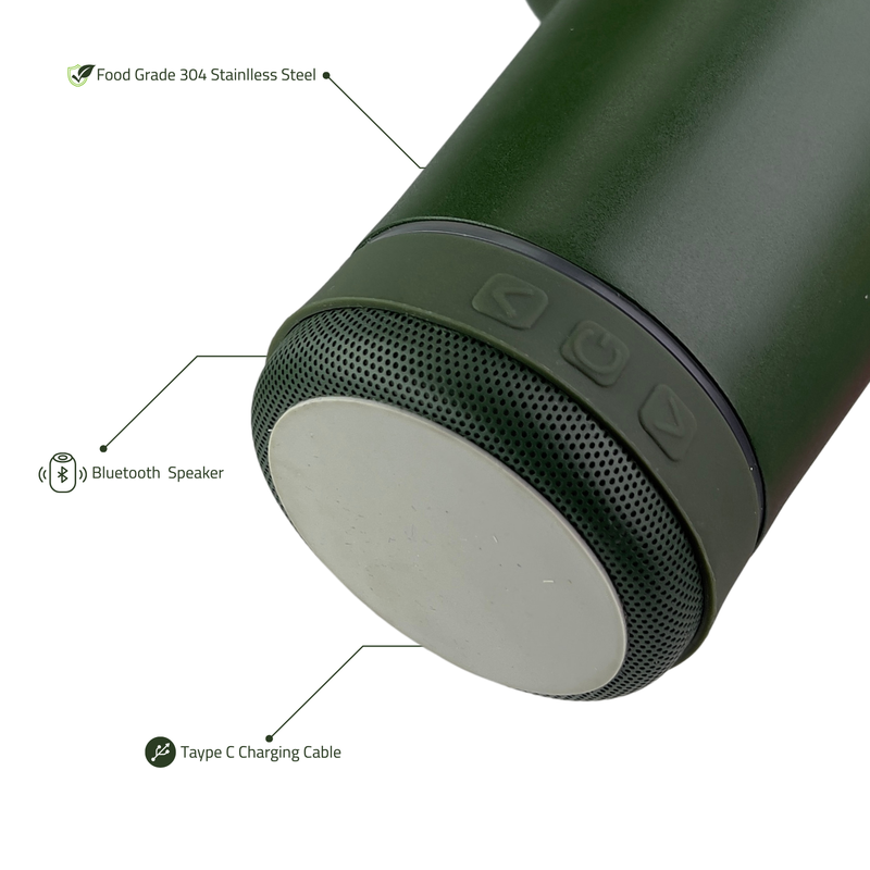 Novel Smart Tumbler 1.18L with Bluetooth Speaker | Green