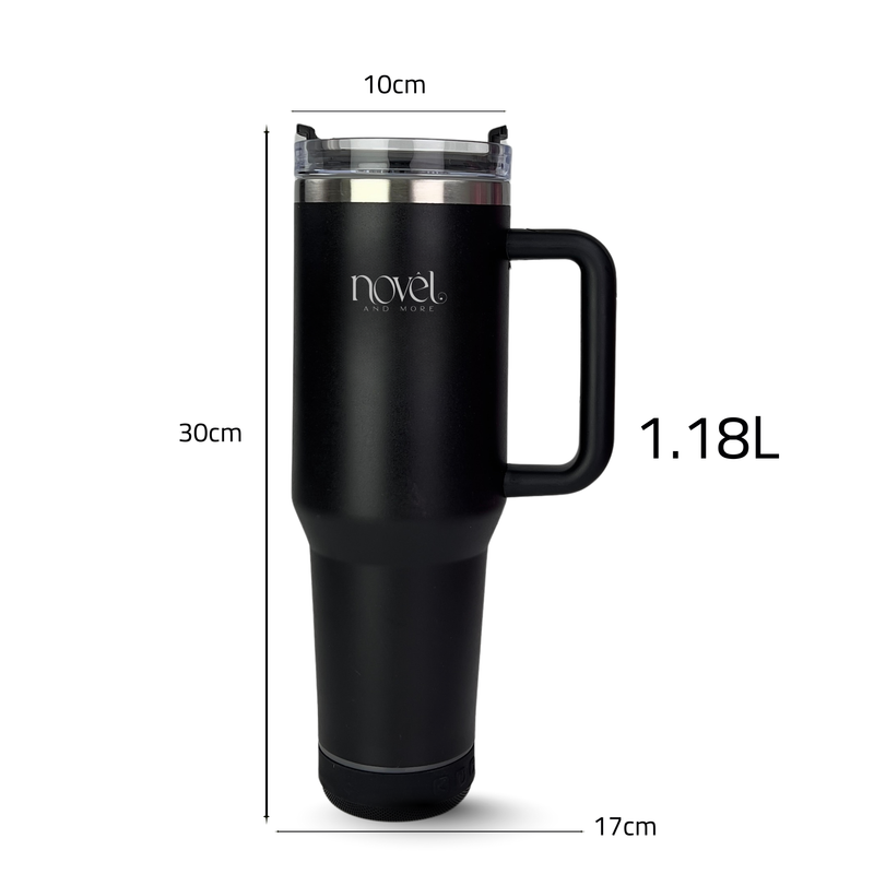 Novel Smart Tumbler 1.18L with Bluetooth Speaker | Black