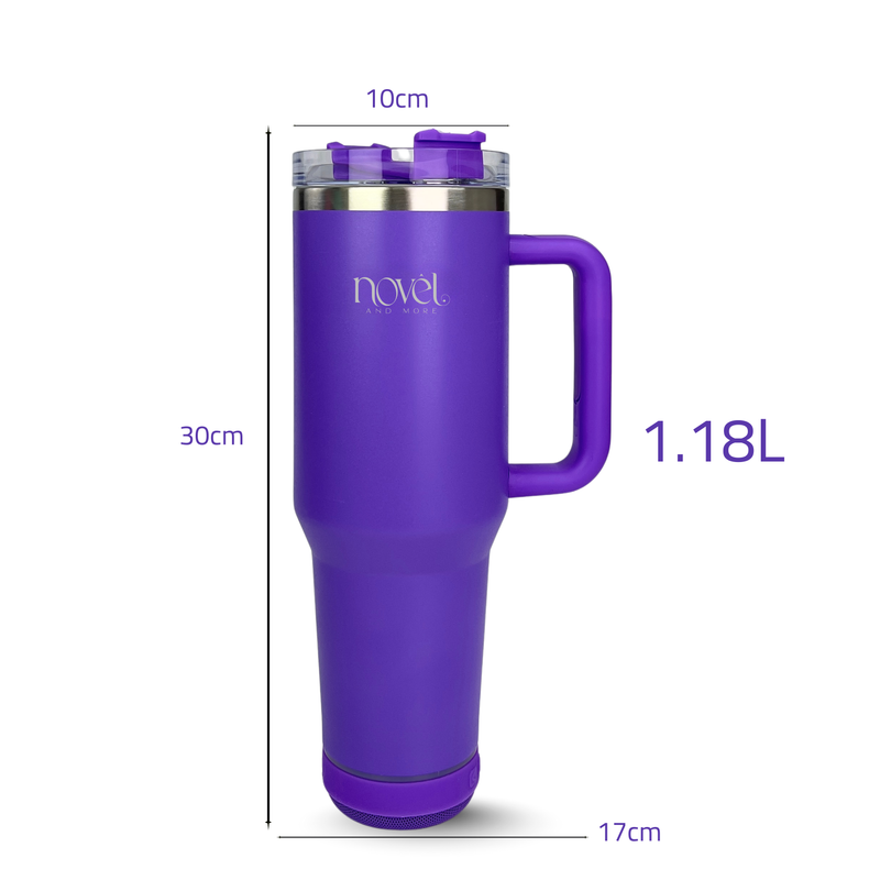 Novel Smart Tumbler 1.18L with Bluetooth Speaker | Purple