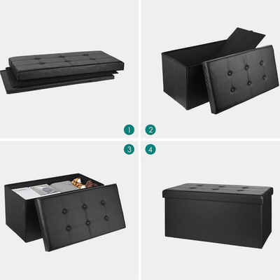 Foldable Leather Storage Box