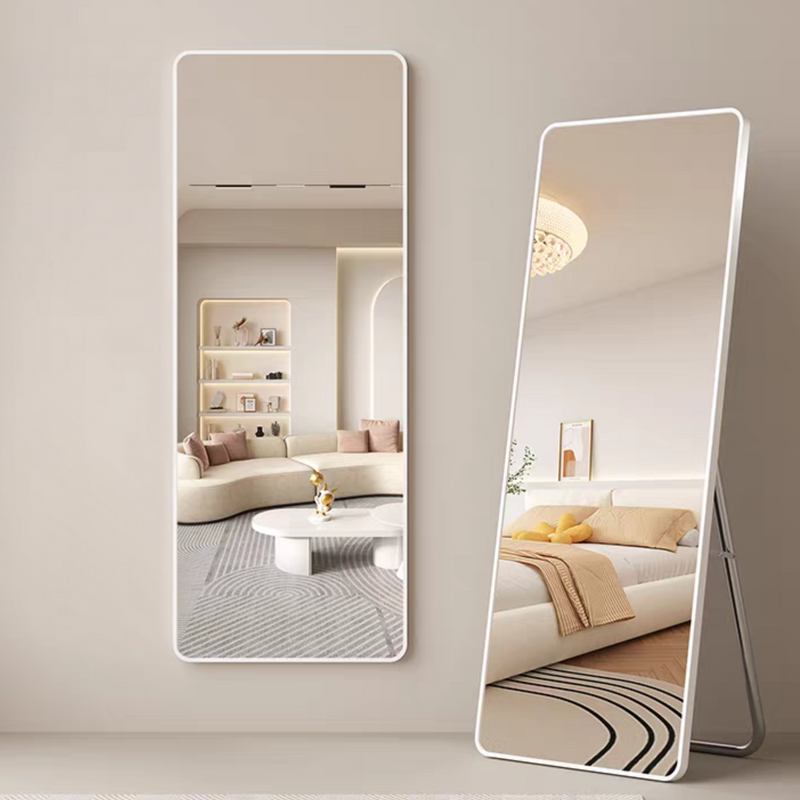 Rectangular Mirror With Metal Frame & Stand