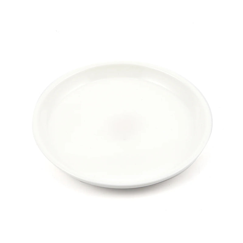 طبق بورسلان دائري مسطج عاجي من Porceletta 