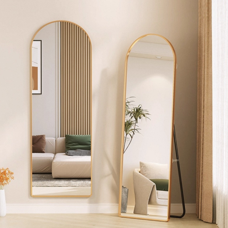Oval Mirror With Metal Frame & stand