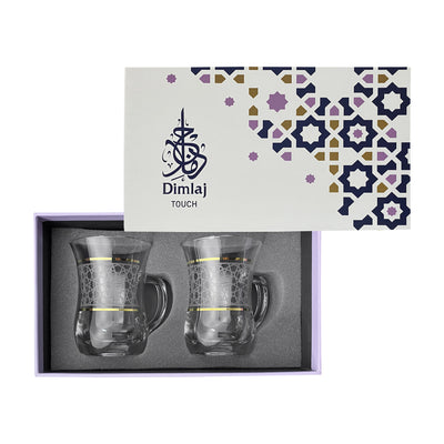 طقم كاسات Azha الزجاجي | قطعتين