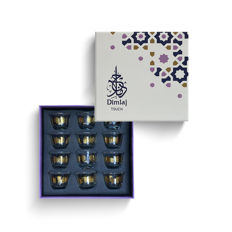Diamond Glass Cawa Cup | 12 pieces