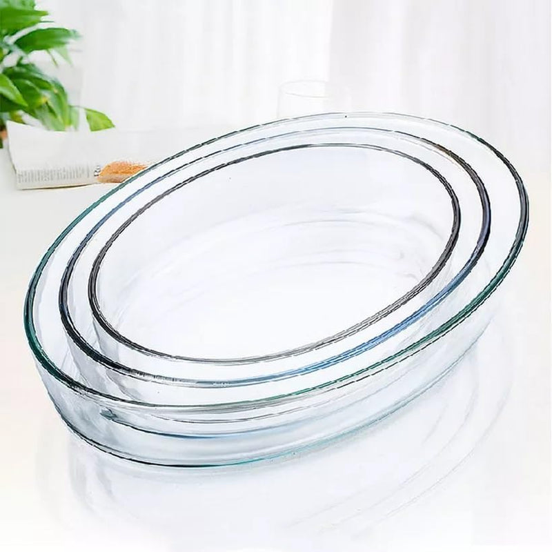 Pasabahce Oval Glass Baking Dish Set – 3 Pieces