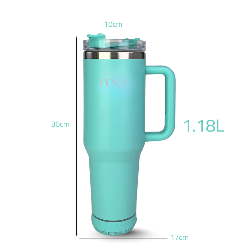 Novel Smart Tumbler 1.18L with Bluetooth Speaker | Turquoise