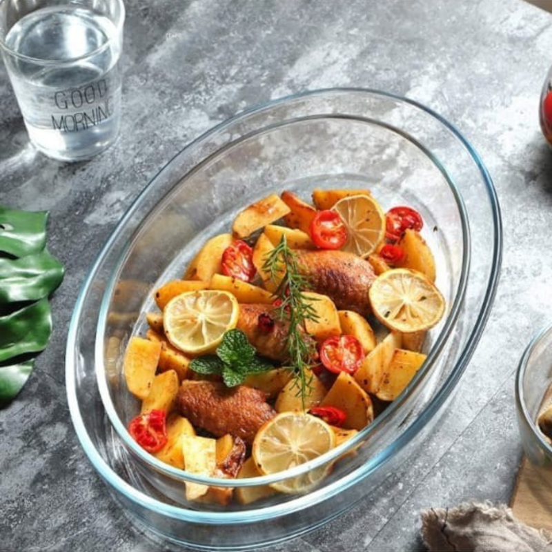 Pasabahce Oval Glass Baking Dish Set – 3 Pieces