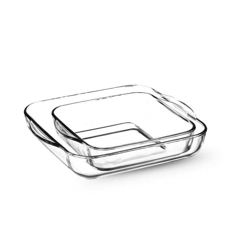 Pasabahce Square Glass Baking Dish Set – 2 Pieces