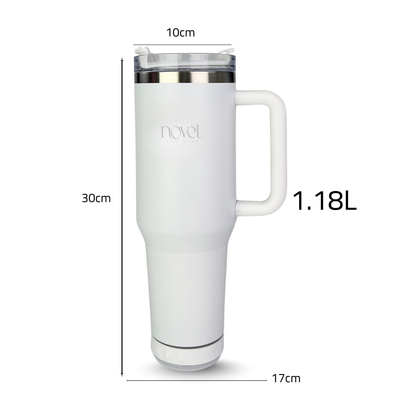Novel Smart Tumbler 1.18L with Bluetooth Speaker | White