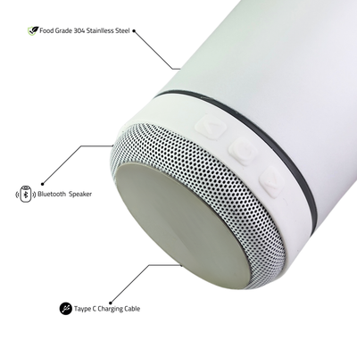 Novel Smart Tumbler 1.18L with Bluetooth Speaker | White