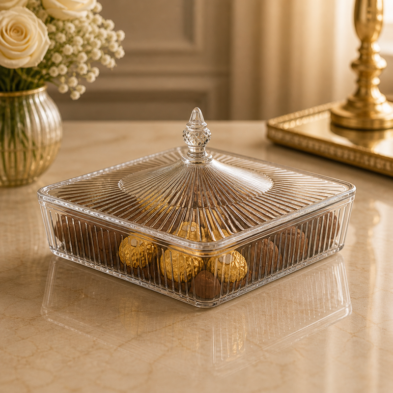 Vague Square Acrylic Candy Box Set | 27.3cm – Dukkan Khalil