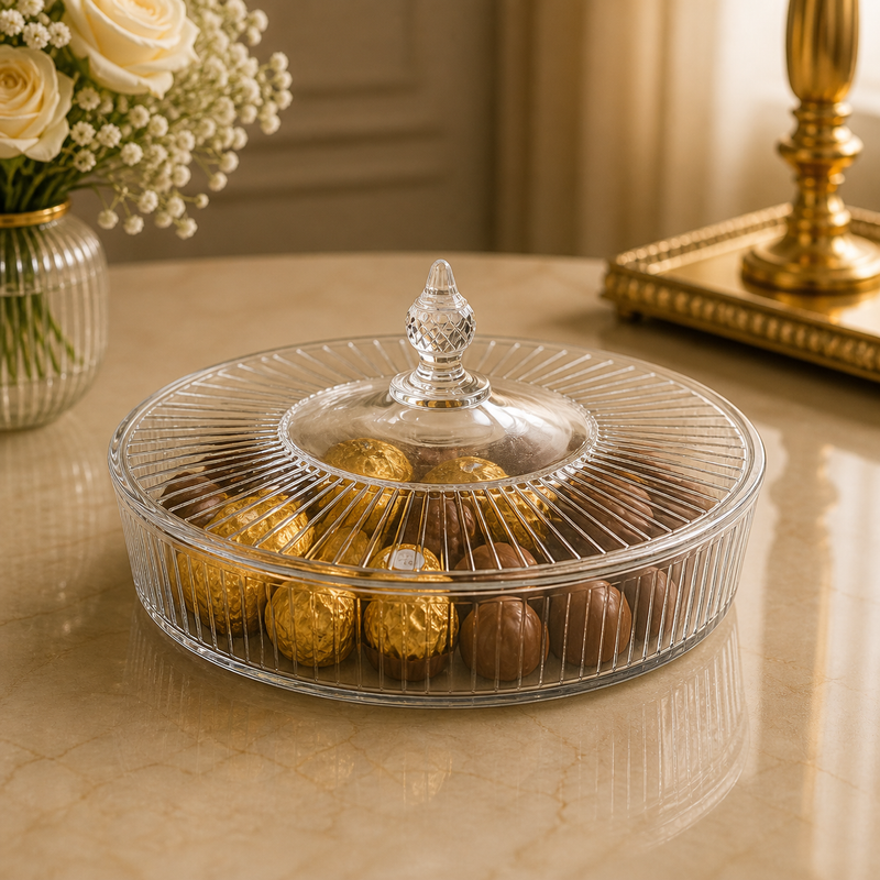 Vague Round Acrylic Candy Box Set | 30.5cm – Dukkan Khalil