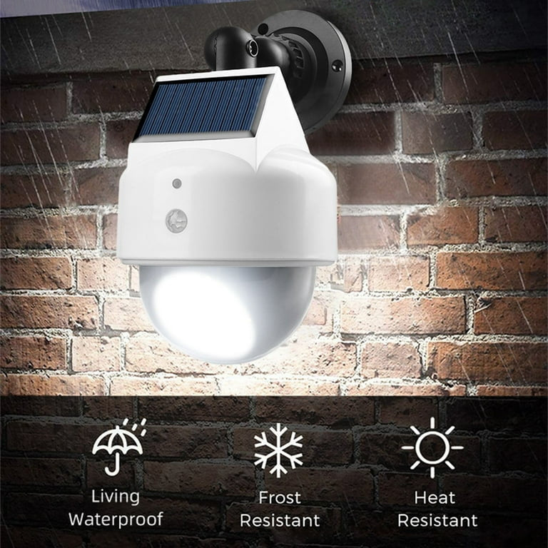 Fake surveillance camera with solar spotlight and motion sensor – 360 ...