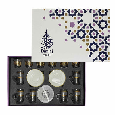 Elena Glass & Porcelain Tea & Cawa Set | 20 pieces