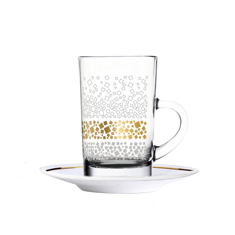 Dunes  Glass & Porcelain Mug |6 pieces