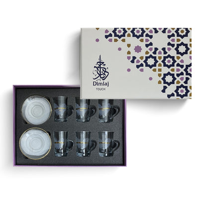 Diadem Glass & Porcelain Tea Set | 12 pieces