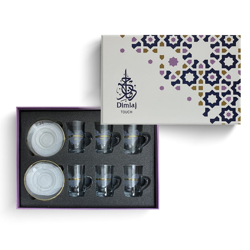 Diadem Glass & Porcelain Tea Set | 12 pieces