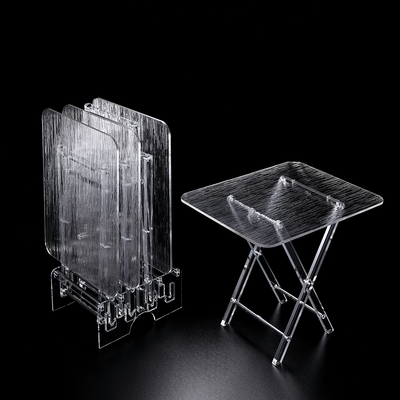 Acrylic Rectangular Coffee Tables - Transparent Edges