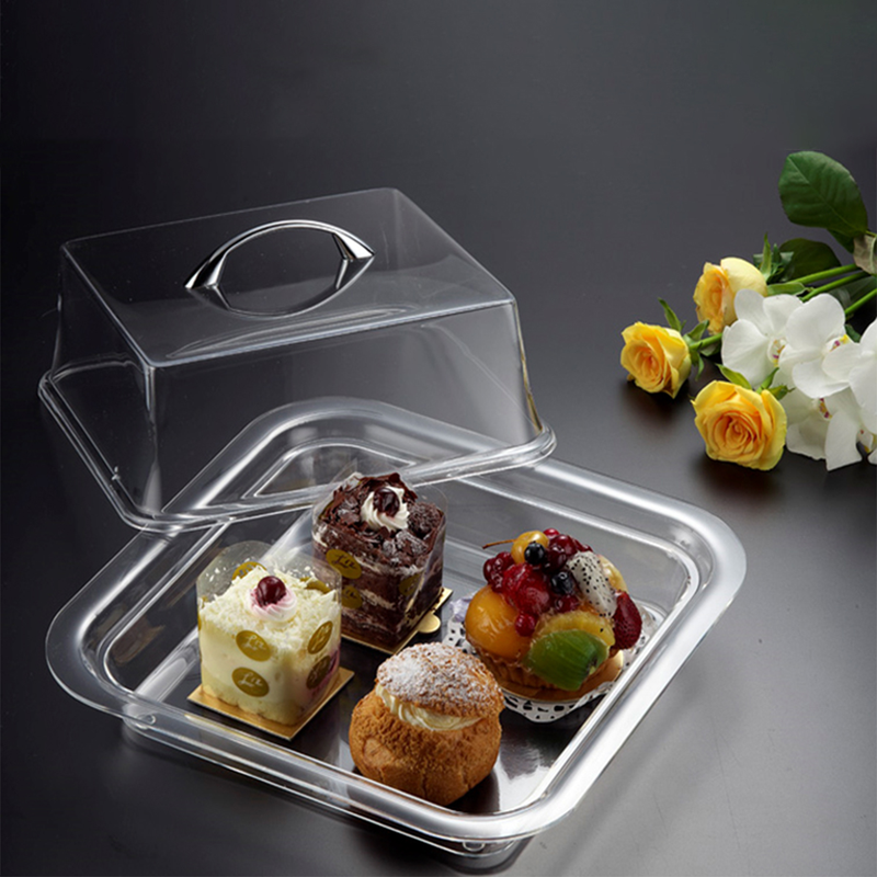 Vague Square Acrylic Cake Box 