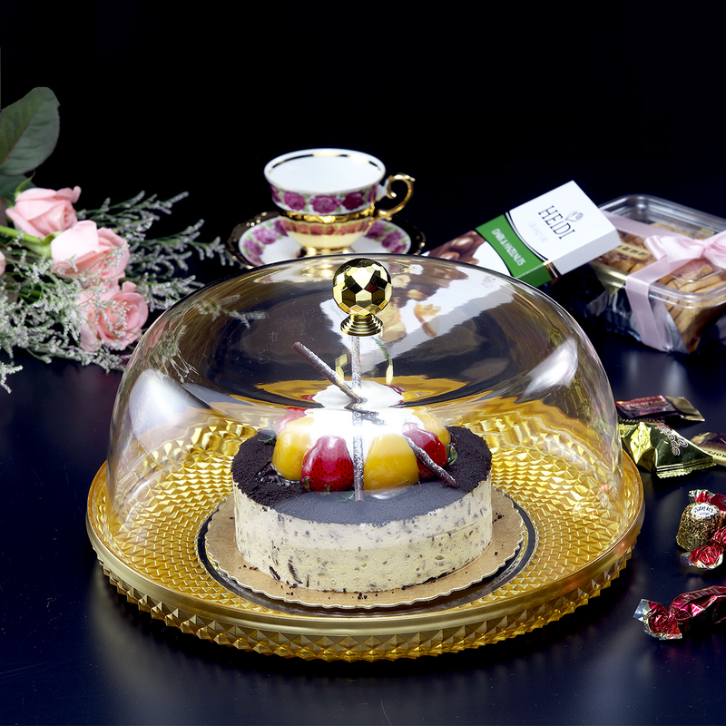 Vague Acrylic Diamond Round Cake Set 