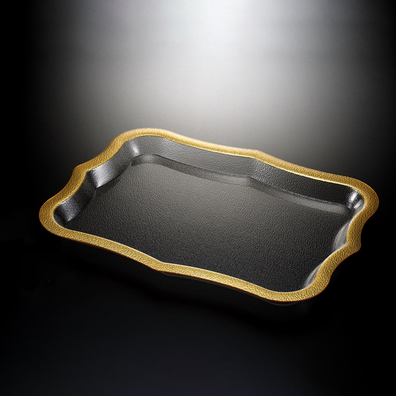 Vague Rectangular Acrylic Traditional Serving Tray 