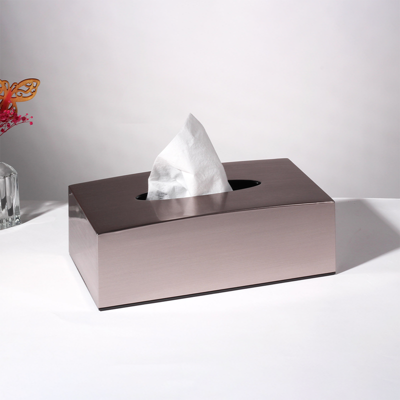 Vague Acrylic Tissue Box with Metallic Finish