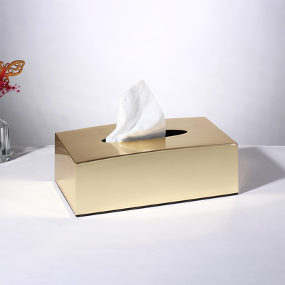 Vague Acrylic Tissue Box with Metallic Finish