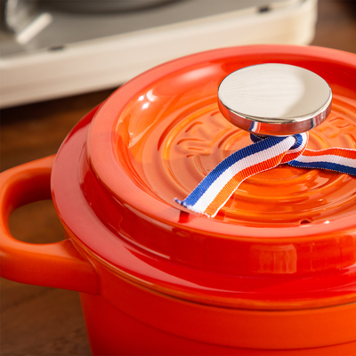 Che Brucia Direct Fire Orange Ceramic Cooking Casserole