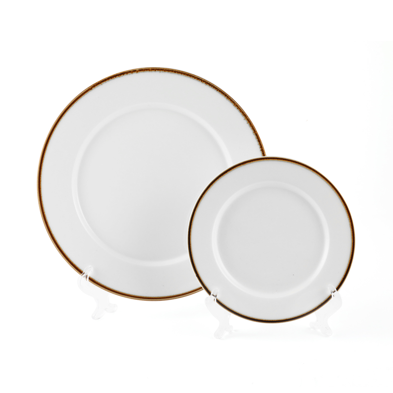 Porceletta Mocha Porcelain Flat Plate