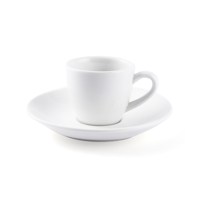 Porceletta Ivory Porcelain Espresso Cup & Saucer 