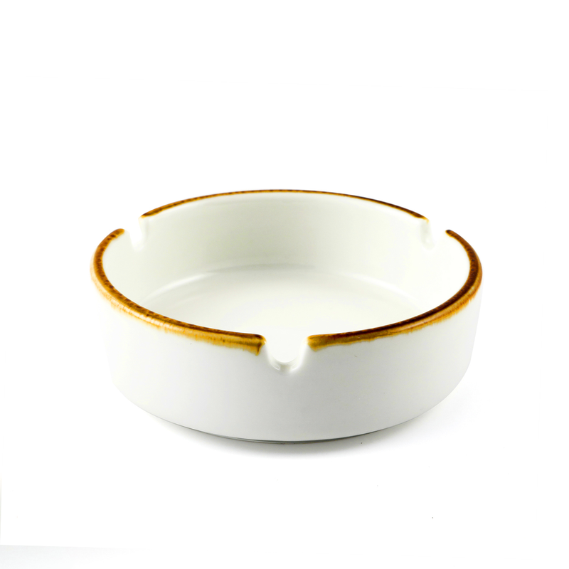 Porceletta Mocha Porcelain Round Ashtray