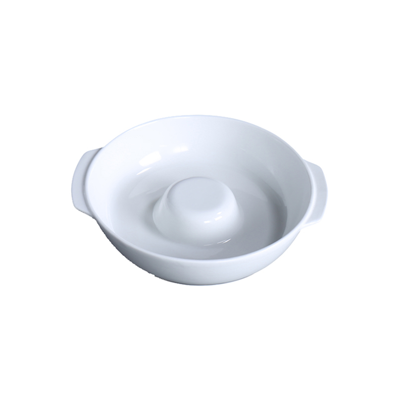 Porceletta Ivory Porcelain Donut Shape Baking Dish