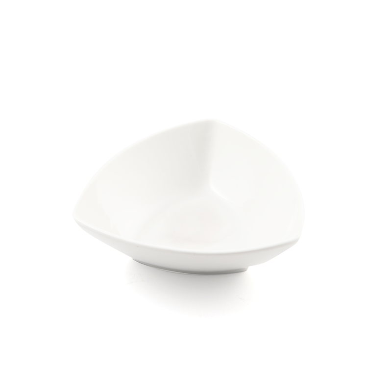 Porceletta Ivory Porcelain Triangle Dessert Bowl 