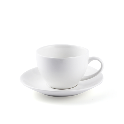 Porceletta Ivory Porcelain Cappuccino Cup & Saucer 