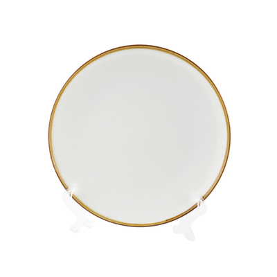 Porceletta Mocha Porcelain Rimmed Thin Flat Plate