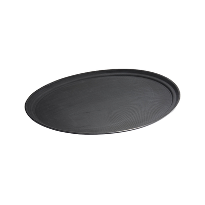 Vague Oval Non Slip Plastic Tray with Rubber 