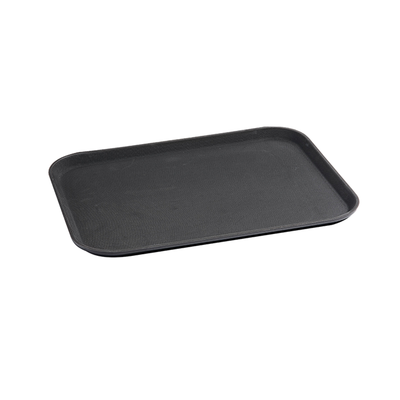 Vague Rectangular Non Slip Plastic Tray with Rubber 