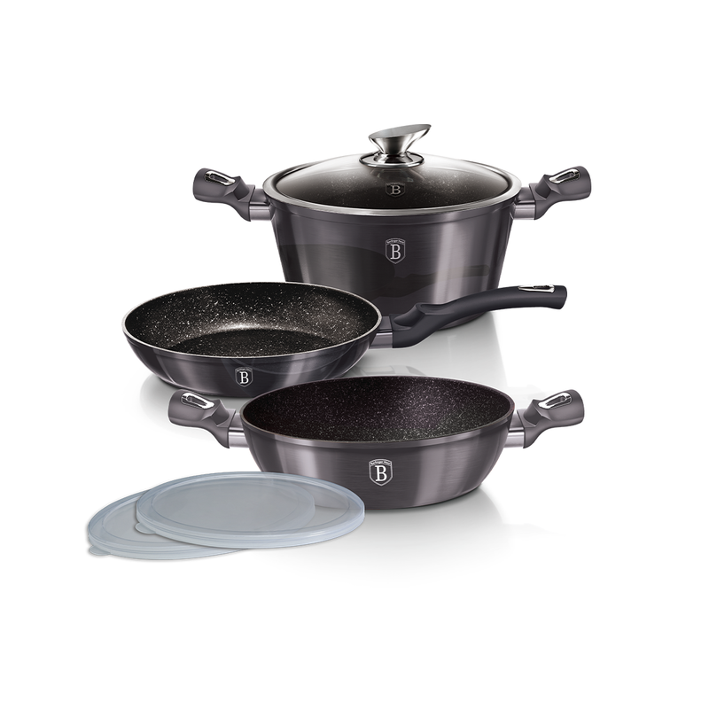 Berlinger Haus 6 Pieces Cookware Set Metallic Line Carbon Pro Collection