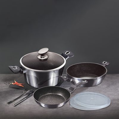 Berlinger Haus 6 Pieces Cookware Set Metallic Line Carbon Pro Collection