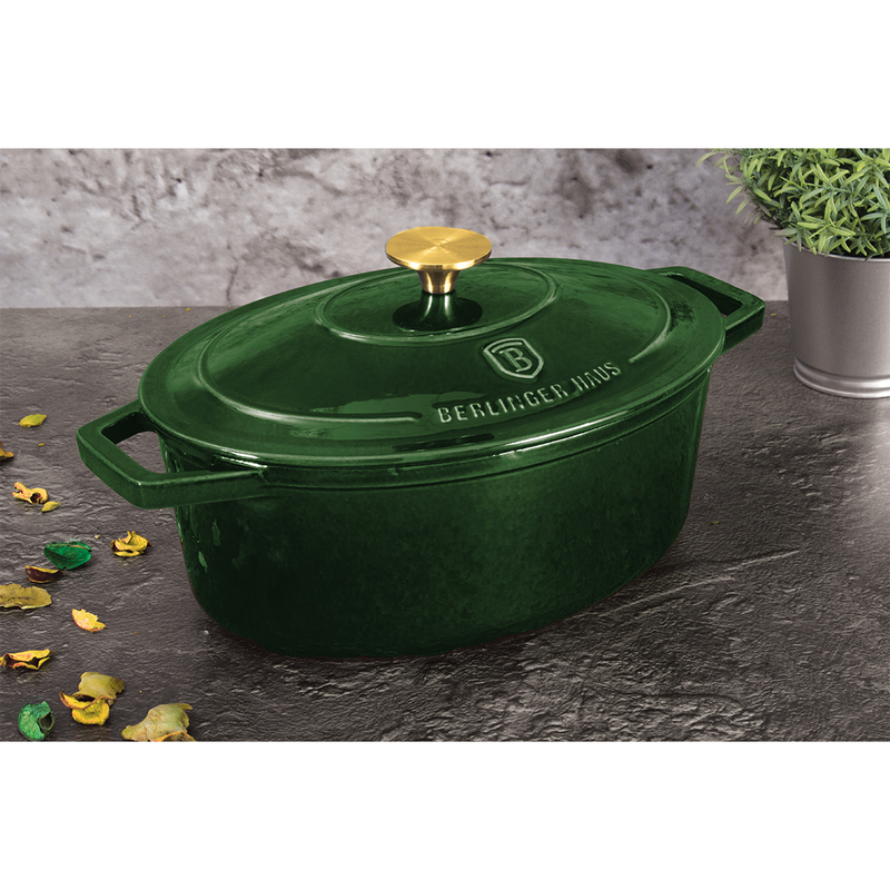 Berlinger Haus Emerald Cast Iron Oval Roaster 