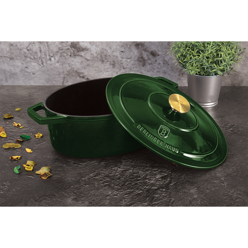 Berlinger Haus Emerald Cast Iron Oval Roaster 